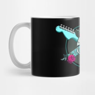 strat guitar and raven skull Mug